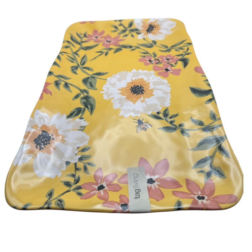 TAG Brand Bee‎ Blossom Floral Melamine Rectangular Platter G13678 Brand New